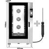 Piec konwekcyjno-parowy - Touch - 20x GN 1/1 - z systemem mycia - włącznie z wózkiem na tace