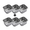 6x Pojemnik GN 2/3 - perforowany – Głębokość 200 mm