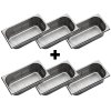 6x Pojemnik GN 1/3 - perforowany – Głębokość 100 mm