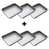 6x Pojemnik GN 2/1 - perforowany – Głębokość 100 mm