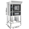Piec konwekcyjno-parowy piekarniczy  - Touch - 6x EN 60x40 - włącznie z piecem do pizzy, okapem i podstawą