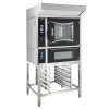 Piec konwekcyjno-parowy piekarniczy  - Touch - 6x EN 60x40 - włącznie z piecem do pizzy, okapem i podstawą