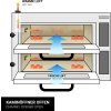 (2 szt.) Elektryczny piec do pizzy - 9+9x 34cm (szeroki) - Manualny