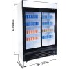 Chłodziarka do napojów - 880 litrów - z 2 przesuwanymi szklanymi drzwiami & wyświetlaczem reklamowym