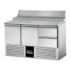 Stół przygotowawczy Mini PREMIUM - 1370 mm - dla 8x GN 1/6 - 2 drzwi i 2 szuflady