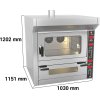 Piec konwekcyjno-parowy - Cyfrowy - Piec konwekcyjny piekarniczy - 4x EN 60x40 & Piec do pizzy - 7x Ø 25cm