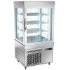 Witryna mroźnicza panoramiczna - 230 litrów - 670 mm - 3 półki - srebrna