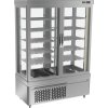 Witryna panoramiczna - 935 litrów - 1320 mm - 10 półek - srebrna