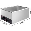 Bemar elektryczny - 1,2 kW - do GN 1/1 o wysokości 150 mm - z zaworem spustowym