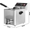 Frytownica elektryczna - 8 litrów - 3,25 kW - z kranem spustowym
