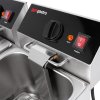 Podwójna frytownica elektryczna - 8+8 litrów - 6,5 kW - z kranem spustowym