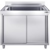 Szafka ze zlewem do mycia garnków  - 1000x600mm -  z 1 zlewem