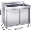 Szafka ze zlewem do mycia garnków  - 1200x600mm -  z 1 zlewem