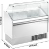 Lada na lody LEVI - 1310 mm - statyczna - na 7+7x 5 litrowych pojemników na lody - biała