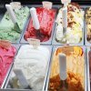 Lada na lody - Liam - 1310 mm - z oświetleniem LED - na 10 + 10 pojemników - jasnoniebieska