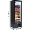 Chłodziarka do napojów - 280 litrów - 1 szklane drzwi & oświetlenie LED