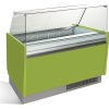 Lada na lody - Liam - 1310 mm - z oświetleniem LED - na 10 + 10 pojemników - jasnozielona