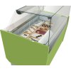 Lada na lody - Liam - 1310 mm - z oświetleniem LED - na 10 + 10 pojemników - jasnozielona