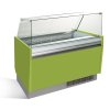 Lada na lody - Liam - 1310 mm - z oświetleniem LED - na 10 + 10 pojemników - jasnozielona