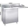 Szafka zlewozmywakowa do zmywarki -  1200x600 mm - z 1 zlewem po lewej stronie