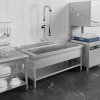 Stół zlewozmywakowy do mycia garnków  - 1000x600mm - z dolną półką i 1 zlewem