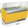 Lada na lody  - Liam - 1560 mm - z oświetleniem LED - na 13 + 13 pojemników - żółty