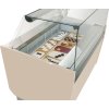 Lada na lody - Liam - 1560 mm - z oświetleniem LED - na 13 + 13 pojemników - Beżowa