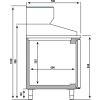 Stół chłodniczy do pizzy PREMIUM PLUS - 1490x700mm - z 2 drzwiami - włącznie z witryną chłodniczą nadstawną - 6x GN 1/4