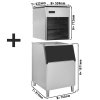 Kostkarka do lodu - 335 kg / 24godz. - z pojemnikiem na lód