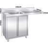 Szafka zlewozmywakowa do zmywarki - 1400x700 mm - z 1 zlewem po lewej stronie
