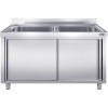 Szafka ze zlewem do mycia garnków  - 2000x700mm - z 2 zlewami