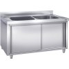 Szafka ze zlewem do mycia garnków  - 2000x700mm - z 2 zlewami