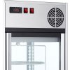 Panoramiczna witryna stołowa - 108 litrów - 470 mm - 4 półki - srebrna