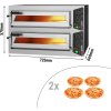 Elektryczny piec do pizzy - 4+4x 24cm - Manualny