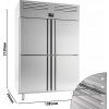Chłodziarka  PREMIUM PLUS - GN 2/1 - 1240 litrów - z 4 półdrzwiami ze stali nierdzewnej