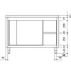 stainless steel workcabinet without backsplash drawing 1