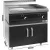Elektryczna płyta grillowa - 7,1 kW - Gładka & Ryflowana - włącznie z podstawą z 2 drzwiczkami