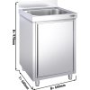 Szafka pod zlewozmywak PREMIUM - 600x600mm - z 1 zlewem