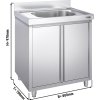 Szafka pod zlewozmywak PREMIUM - 800x700 mm - z 1 zlewem