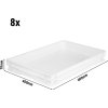 (8 szt.) Pojemnik na ciasto - EN 60x40 - Biały