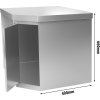 Narożna szafka ścienna ze stali nierdzewnej - 700x400 mm - z drzwiami skrzydłowymi - wysokość: 650 mm