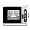Piec konwekcyjno-parowy - Touch - 5x GN 1/1 - z systemem mycia