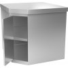 Narożna szafka ścienna ze stali nierdzewnej - 700x400 mm - z drzwiami skrzydłowymi - wysokość: 800 mm