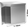 Narożna szafka ścienna ze stali nierdzewnej - 700x400 mm - z drzwiami skrzydłowymi - wysokość: 800 mm