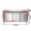 Szafka robocza PREMIUM ze stali nierdzewnej - 2000x700 mm - z 3 szufladami po prawej stronie bez panelu tylnego