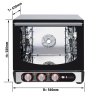 Piec konwekcyjny KOMPAKT - z funkcją parowania - Manualny - włącznie z 4 blachami 450x340mm