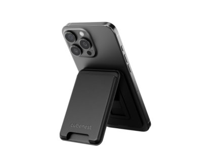 Cubenest Magnetic Wallet Stand WT01S  kožená magnetická peněženka a stojan