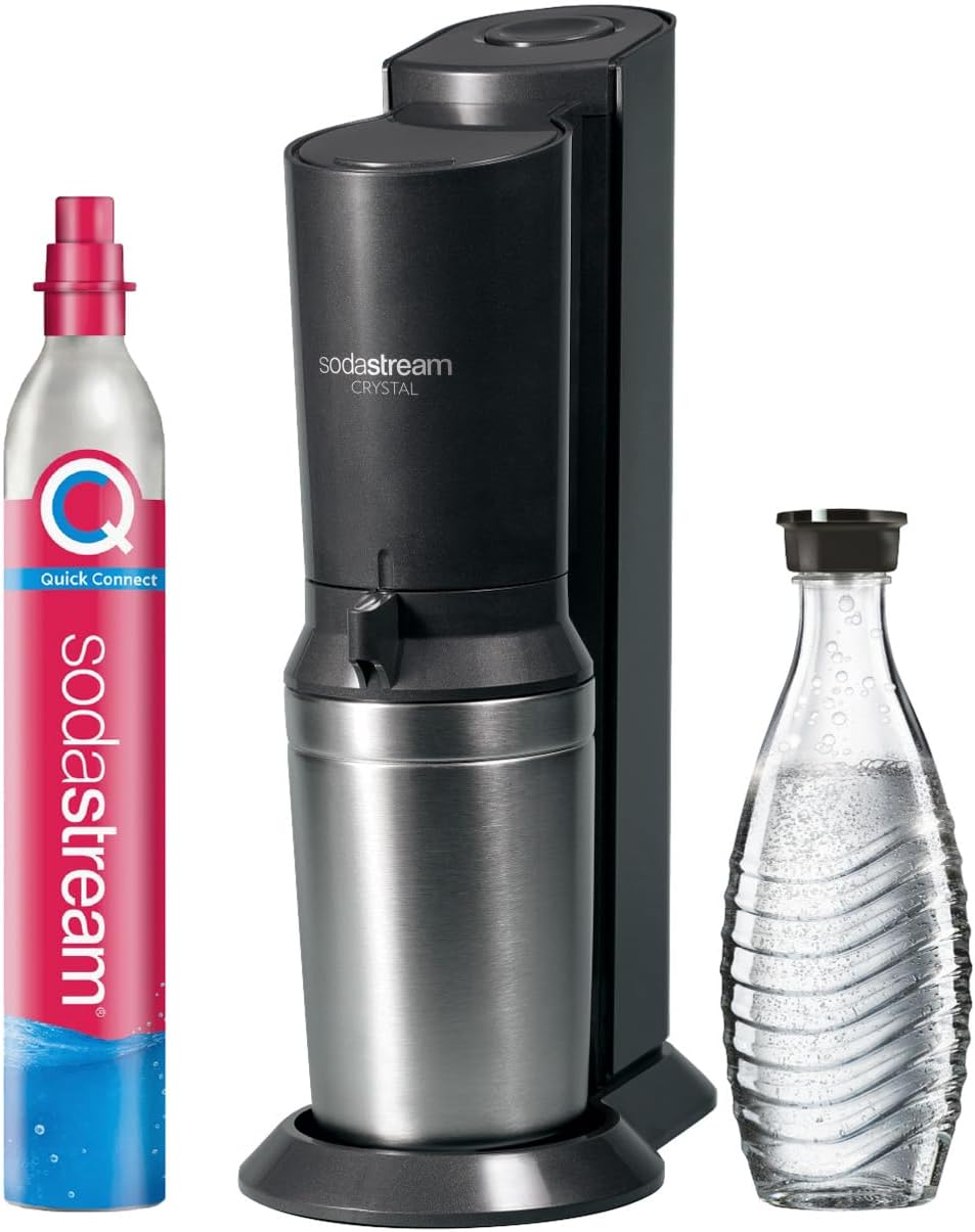 SodaStream Crystal 3.0 + skleněná láhev 0.615 L + bombička