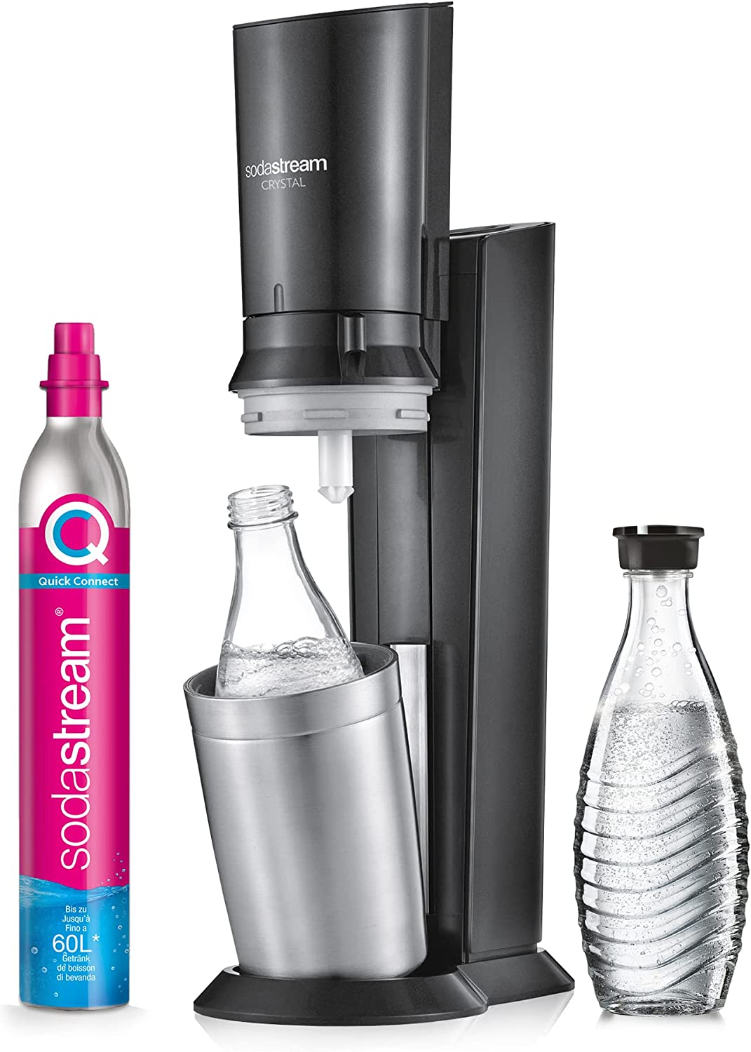 SodaStream Crystal 3.0 Black + 2x náhradní láhev