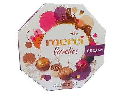 MERCI Lovelies Creamy - 4 druhy čokoládových bonbonů 14ks 185g